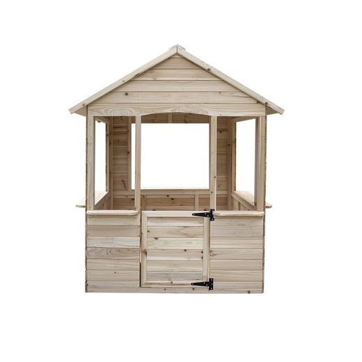 Casinha infantil em pinho natural, 120 x 108 x 138 cm | Adele