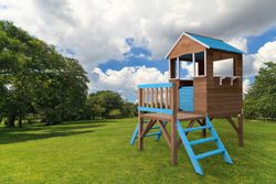 Casinha infantil em pinho natural, 192,5 x 156 x 198 cm | melodia