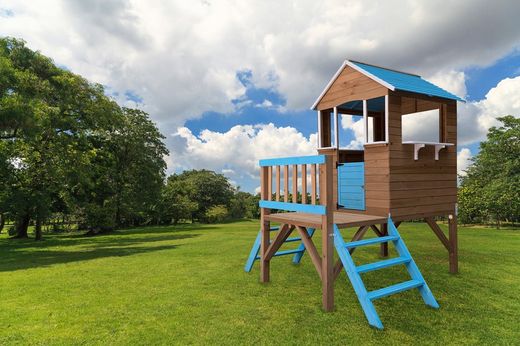Casinha infantil em pinho natural, 192,5 x 156 x 198 cm | melodia