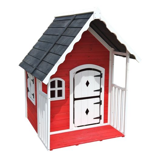 Maison d'enfants en pin rouge, 118,5 x 126,5 x 150 cm | anny