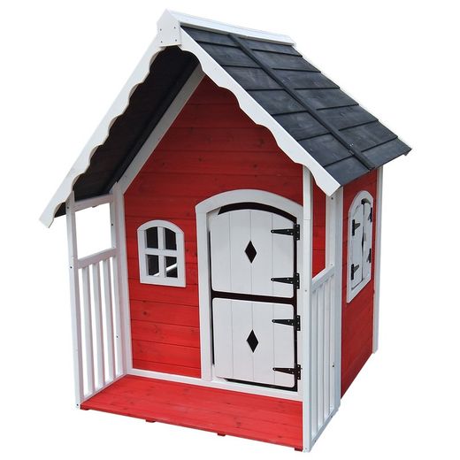 Casinha infantil pinho vermelho, 118,5 x 126,5 x 150 cm | anny
