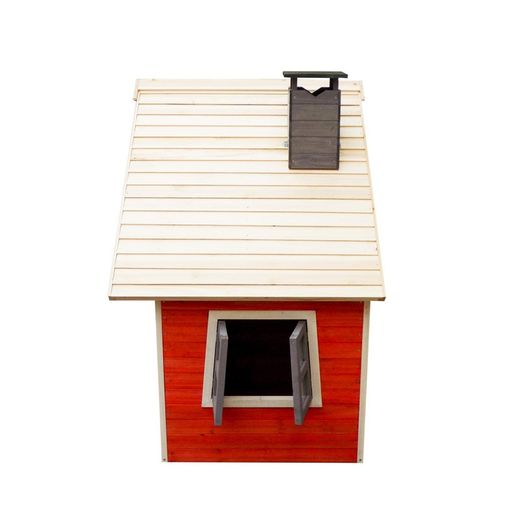 Casita infantil de pino en rojo, 120 x 102 x 150 cm | Fantasy