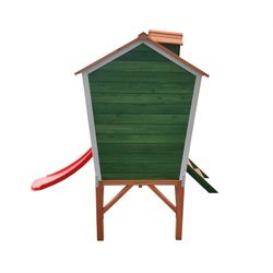 Casita infantil de pino en verde, 175 x 242,5 x 193 cm | Nike