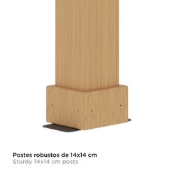 Gazebo in legno e acciaio in colore naturale e grigio, 300 x 401 x 282 cm | Fenice