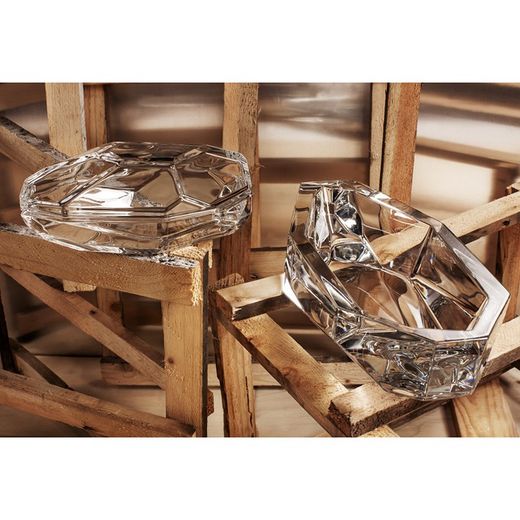 Mittpunkt i klart glas, 34 x 16,2 x 9,4 cm | exotisk