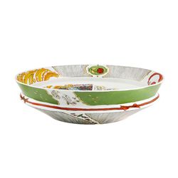 Centro de mesa em porcelana multicolor, 37,6 x 37,6 x 10 cm | Mariinsky