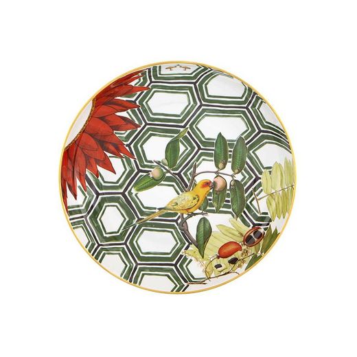 Porcelain centerpiece in multicolor, Ø 43.3 x 7.6 cm | amazon