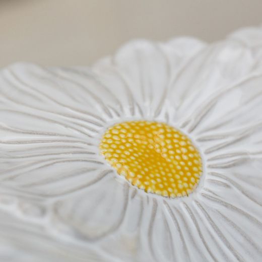 Margarita-middenstuk in wit aardewerk, 47 x 41 x 4,5 cm | Maria Flor