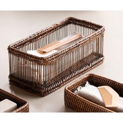 Cesta de ratán en marrón, 31 x 16 x 13 cm | Nature