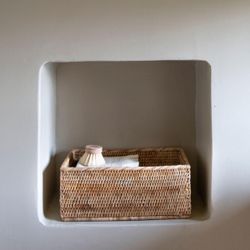 Cesta de ratán en natural, 31 x 16,5 x 13,5 cm | Nature