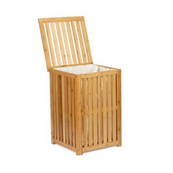 Cesto de roupa suja de bambu, 40x40x58cm