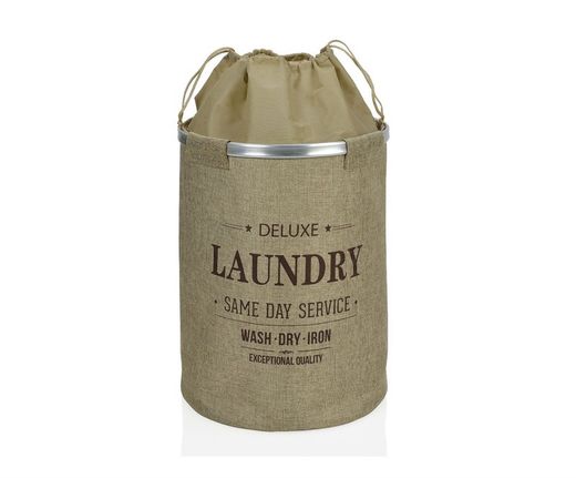 Beige Laundry Basket, Ø39x55 cm
