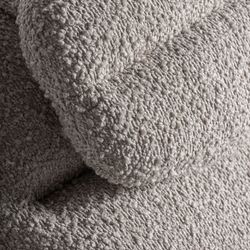 Chaiselongue  de tejido de poliéster y madera de olmo en beige y marrón, 170 x 68 x 84 cm | Jacquard
