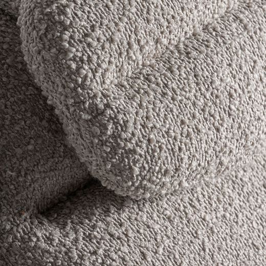 Chaiselongue  de tejido de poliéster y madera de olmo en beige y marrón, 170 x 68 x 84 cm | Jacquard