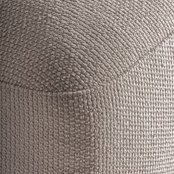 Chaiselongue  de tejido de polipropileno y madera de teka  en beige y marrón, 180 x 96 x 70 cm | Trena