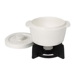 PADEIRO QUEIJO-Fondue com tampa de porcelana branca, Ø14.4x15 cm