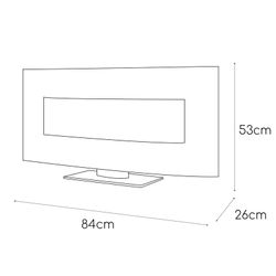 1600 W Minnesota Electric Fireplace 84x26x53 cm with Fire Simulation for Wall / Black Table