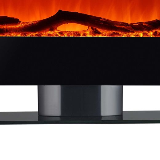 1600 W Minnesota Electric Fireplace 84x26x53 cm with Fire Simulation for Wall / Black Table
