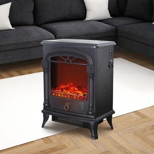 Chimenea eléctrica negra 1950 W, 37 x 23 x 51 cm | Kekai Arizona