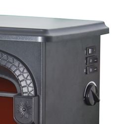 Chimenea eléctrica negra 1950 W, 37 x 23 x 51 cm | Kekai Arizona