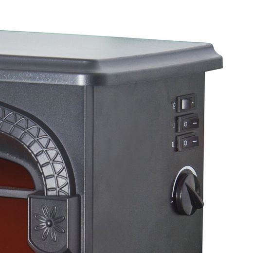 Chimenea eléctrica negra 1950 W, 37 x 23 x 51 cm | Kekai Arizona