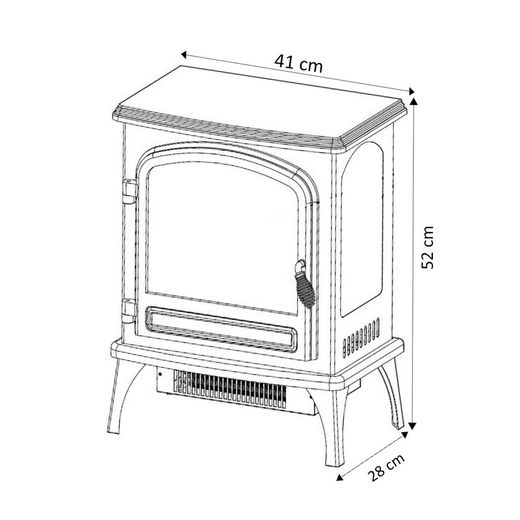 Ηλεκτρικό Τζάκι 1950 W Kekai Κολοράντο 41x28x52 cm με Προσομοίωση Black Fire