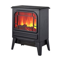 Lareira elétrica 1950 W Kekai Nebraska 35x21x44 cm com simulação de fogo negro