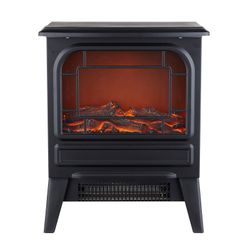 Lareira elétrica 1950 W Kekai Nebraska 35x21x44 cm com simulação de fogo negro