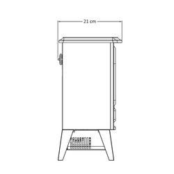 Lareira elétrica 1950 W Kekai Nebraska 35x21x44 cm com simulação de fogo negro