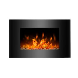Ηλεκτρικό τζάκι 2000 W Kekai Dakota 90x15x56 cm με προσομοίωση φωτιάς σε μαύρο τοίχο