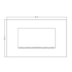 Ηλεκτρικό τζάκι 2000 W Kekai Dakota 90x15x56 cm με προσομοίωση φωτιάς σε μαύρο τοίχο