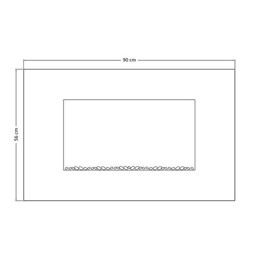 Ηλεκτρικό τζάκι 2000 W Kekai Dakota 90x15x56 cm με προσομοίωση φωτιάς σε μαύρο τοίχο