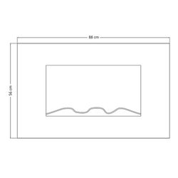 Lareira elétrica 2000 W Kekai Jersey 88x15x56 cm com simulação de incêndio de parede preta