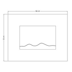 Lareira elétrica 2000 W Kekai Montana 66x15x52 cm com simulação de incêndio de parede preta