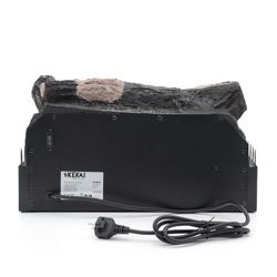 Μαύρο Ατσάλι Ηλεκτρικό Τζάκι, 18,5" x 8,5" x 11" | Γιούτα