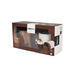 Ceramic and Stainless Steel Choco Flaker in White and Copper