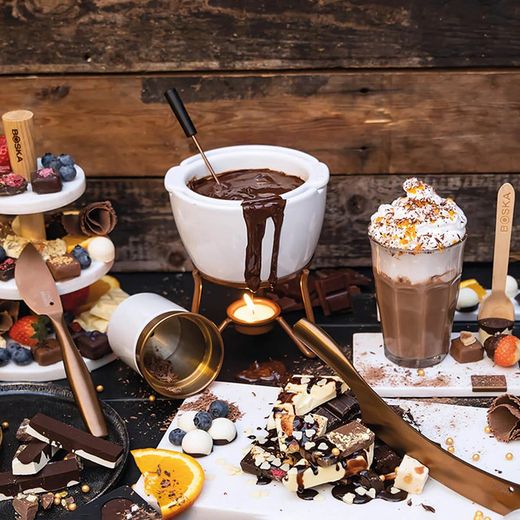 Κεραμικό και ανοξείδωτο ατσάλι Choco Flaker σε λευκό και χαλκό