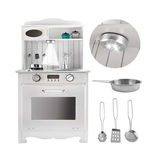 Cuisine pour enfants en bois blanc, 93 x 43 x 28,5 cm | Eve