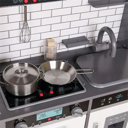 Cuisine pour enfants en bois gris, 65 x 30 x 93 cm | petite cuisine