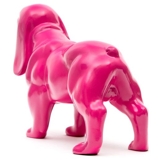 Roze Polyresin Cocker Spaniel, 37x14x25 cm