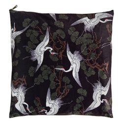 Coussin en velours Adara vert, 45 x 45 x 10 cm