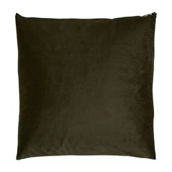 Coussin en velours Adara vert, 45 x 45 x 10 cm