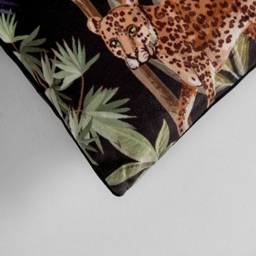 Aldora velvet cushion in multicolor, 45 x 45 x 3 cm