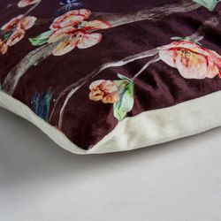 Coussin en velours Ale naturel, 45 x 45 x 12 cm