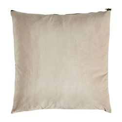 Coussin en velours Ale naturel, 45 x 45 x 12 cm