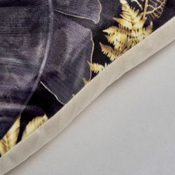 Cuscino in velluto Arsen nero, 45 x 45 x 10 cm