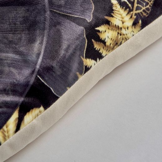 Cuscino in velluto Arsen nero, 45 x 45 x 10 cm