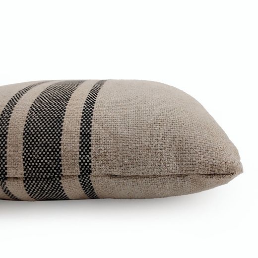 Beige/Black Cushion, 40x2x40cm
