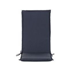 Cushion with backrest for fabric chair in navy blue, 42 x 115 x 5 cm | Sea Side