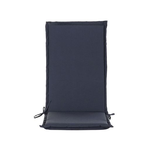 Cushion with backrest for fabric chair in navy blue, 42 x 115 x 5 cm | Sea Side